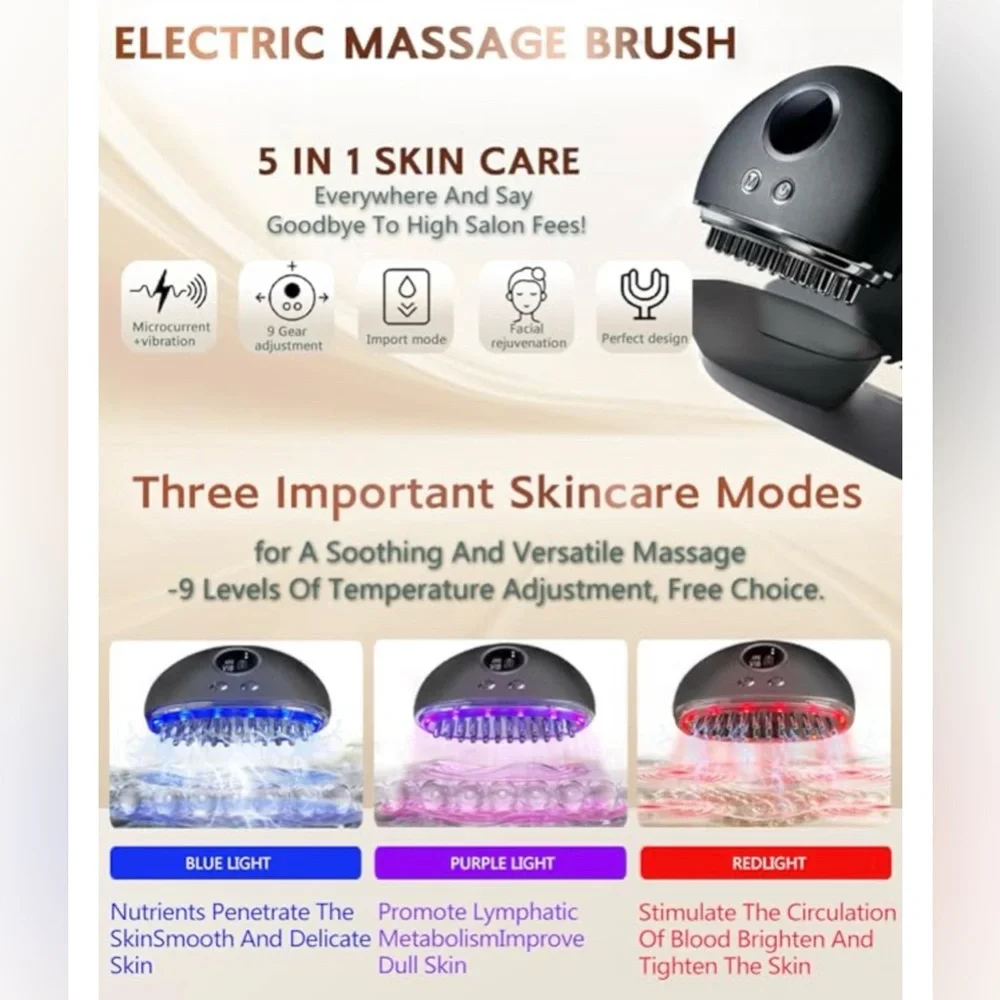 Electric Lymphatic Contour Face Brush - Face Massager- Unisex